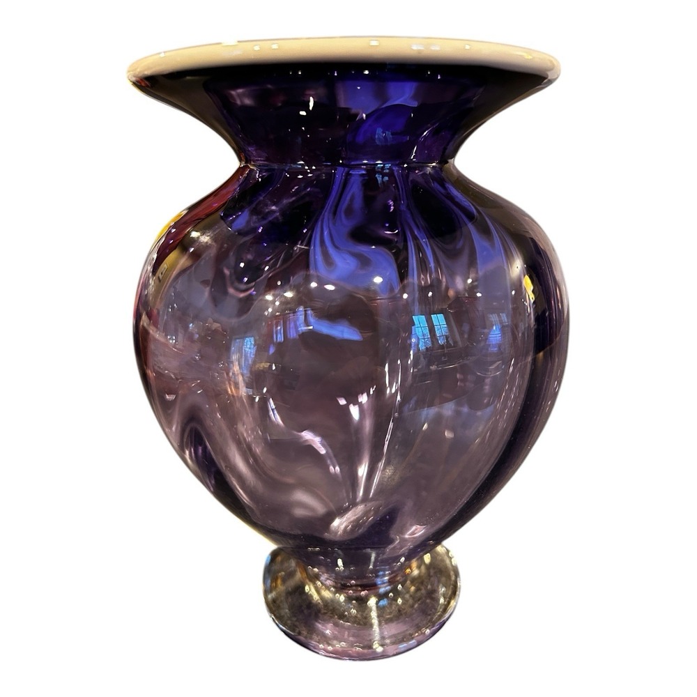 Alex Brand Art Glass Vase Signed & Dated  Urn‎ shaped 1994